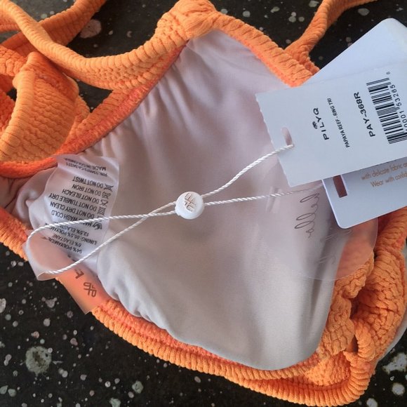 PQ X REVOLVE Ring Tri Bikini Top Papaya Orange Ring - Picture 8 of 9
